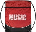 Red Drawstring Music Bag