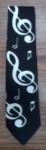 Treble Clef Motif Neck Tie