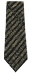 Black and Cream Silk Neck Tie