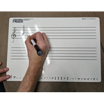 11 inch x 16 inch Rigid Dry Erase Music Staff Lapboard