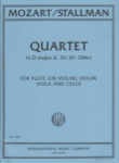 Quartet in D Major, K. 311 - Flute (or Violin), Violin, Viola and Cello