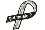 Got Music Ribbon Magnet