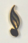 Sixteenth Note Pin - Black