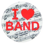 I Love Band Button