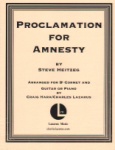 Proclaimation for Amnesty - Cornet and Guitar or Piano