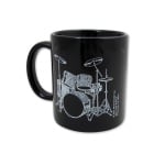 Drumset Mug Black and White