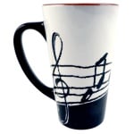 16 Ounce Notes Latte Mug