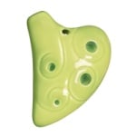 STL Ocarina 6-Hole E Major Mini Necklace Ocarina - Green/Guava
