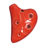 STL Ocarina 6-Hole E Major Mini Necklace Ocarina - Red/Strawberry