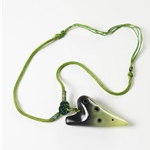 STL Ocarina 6-Hole E Major Ocarina Mini Necklace - Green