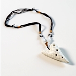 STL Ocarina 6-Hole E Major Ocarina Mini Necklace - White