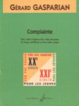 Complainte - Violin and Piano