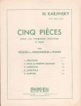 5 Pieces, No. 4: Orientale - Violin (or Cello) and Piano