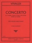 Concerto in E Major, Op. 9 No. 4 - Violin and Piano