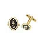 G Clef Oval Cufflink