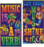 Music Is a Verb & Let Your Music Shine Poster Set