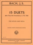 15 Duets after Two-Part Inventions, S. 772-786 - Violin and Viola Duet