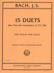 15 Duets after Two-Part Inventions, S. 772-786 - Violin and Viola Duet