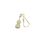 Violin Keychain, Polished Brass