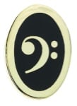 Oval Pin - Bass Clef