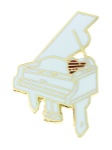 Grand Piano Pin - White