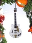 White Electric Guitar Ornament