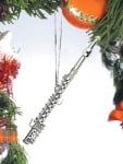 Silver Flute Ornament