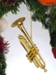 Gold Trumpet Ornament