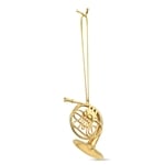 Gold French Horn Ornament