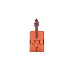 Italian Leather Violin Luggage Tag