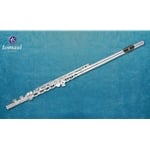 Tomasi Flute, Series 9, Silver Headjoint, Plated Body, Grenadilla wood lip plate, open holes, B foot