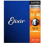 Elixir 12052 NIckel Plated Steel Light (.010-.046) Electric Guitar Strings with Nanoweb Coating