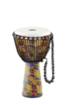 Meinl Journey Series Rope Tuned Fiberglass Djembe 10" Kenyan Quilt