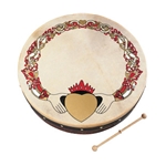 Waltons 18" Claddagh Celtic Bodhran