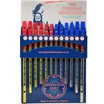 Set of 12 Generation Flageolets (Tin Whistles - 6 Keys)