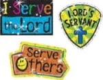 Serve the Lord Christian Sparkle Stickers