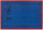 Fully Staffed Classroom Music Rug - 10 Ft 9 In x 13 Ft 2 In Blue