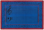 Fully Staffed Classroom Music Rug - 3 Ft 10 In x 5 Ft 4 In Blue