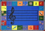 Note Worthy Preschool Music Classroom Rug - 10 Ft 9 In x 13 Ft 2 In