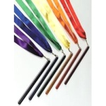 Rainbow Ribbon Wands Set of 6, 36" Long