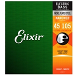 Elixir 14077 Nickel Plated Steel Long Scale Medium (0.45-1.05) Bass Strings with NANOWEB