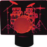 Drum Set 3D LED Lamp