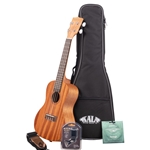 Kala KA-15S Satin Mahogany Soprano Ukulele Bundle