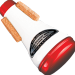 Humes & Berg 112 Stonelined Pixie Straight Aluminum Trumpet Mute - Red and White