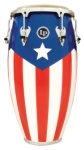 LP Matador M752S-PR 11 3/4" Wood Conga (Puerto Rico Flag/Chrome)