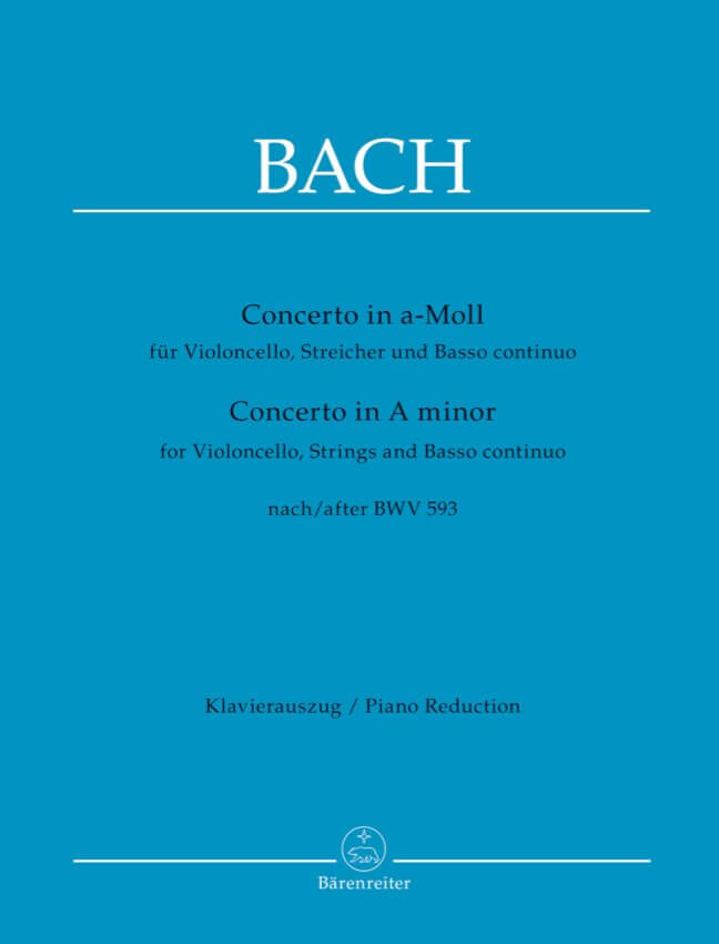 Concerto In A Minor Bwv 593 Cello And Piano - 