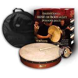 Waltons Plain Bodhran - Traditional Irish 18″ Bodhrán Gift Pack