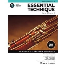 Essential Elements for Band, Book 3 (Essential Technique 2025 Edition) - Bassoon