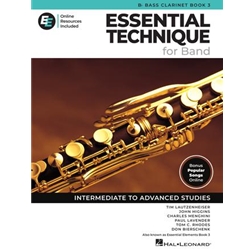 Essential Elements for Band, Book 3 (Essential Technique 2025 Edition) - Bass Clarinet