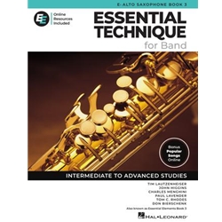 Essential Elements for Band, Book 3 (Essential Technique 2025 Edition) - Alto Sax